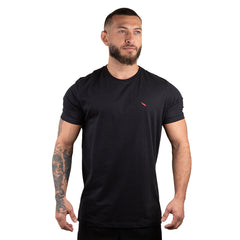 CAMISETA BASICA MASCULINA EM ALGODÃO PERUANO PRETA