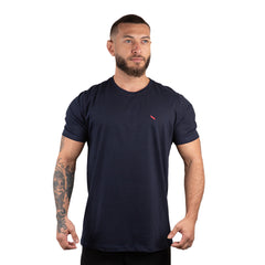 CAMISETA BASICA MASCULINA EM ALGODÃO PERUANO MARINHO